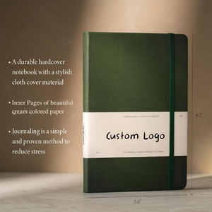 व्यापार अधिकारियों के लिए कस्टम ए 5 नोटबुक लक्जरी लिनन कपड़े हार्डकवर व्यक्तिगत लोगो मुद्रण डिजाइन के साथ - Product Image 1