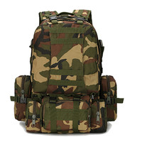 Sac combiné, sac à dos tactique pour sports de plein air, sac de randonnée en tissu Oxford, sac à dos de randonnée grande capacité, pour hommes et femmes