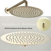 Système de douche encastré brossé en laiton avec pommeau de douche carré effet pluie, mitigeur mural moderne pour salle de bain