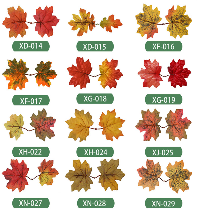 Artificial Autumn Fall Maple Leaves Garland  for Thanksgiving  Home Decoration