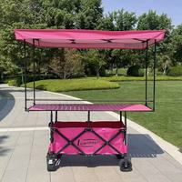 Chariot de camping pliable avec auvent, type Wagon Stall Roof, pour vente ambulante