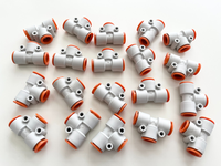 Kq2t13-00a 1/2" Tube X "t" Push-to-connect Fitting, Paket 20 buah, Baru, Asli, Tersedia, dengan Garansi Satu Tahun.