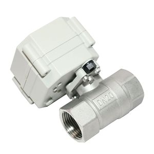 Vanne à boisseau sphérique électrique DN20 en acier inoxydable à passage direct pour le contrôle de l'eau - Product Image 3