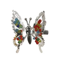 Épingle à cheveux vintage avec nœud perlé coloré, souvenir d'enfance, accessoire de tête mobile pour enfants, cadeau de classe