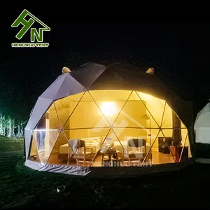Tentes de camping préfabriquées et imperméables à bon prix, tentes de camping glamping d'extérieur avec salle de bain et lit