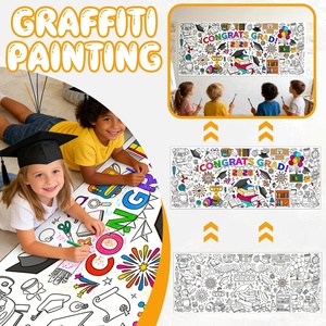 Poster da Colorare a Tema Laurea, Decorazione Personalizzabile Fai-da-Te, Tovaglia a Scorrimento per Graffiti <span class=keywords><strong>e</strong></span> Doodle, Banner per Decorazione Murale - Product Image 4