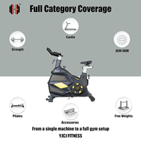 Bicicleta de Spinning con Asiento Ajustable, Manillar Multigrip, Pedales y Marco de Soporte Estable para Equipos de Fitness Comerciales
