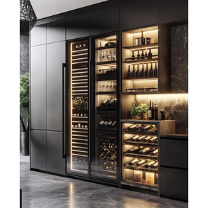 Modern Luxury Stainless Steel Wine Cabinet Bar Large Display Built in Cooler <b>Fridge</b> 2503192 Built in Wine Cooler Wine Display - Product Image 2