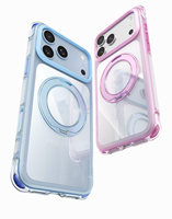 Coques de téléphone à double airbag avec support magnétique puissant pour iPhone 17 18 Pro Max, personnalisables avec logo de marque, protection antichoc à coussin d'air