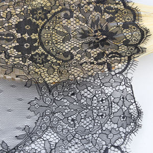 Gaun Pengantin Renda Tulle Bulu Mata Nilon Hitam Desain Baru Merek Kualitas Terbaik Renda Pinggir - Product Image 4