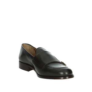 Mocassins pour homme Kebo en cuir noir à double boucle, chaussures habillées - Product Image 5