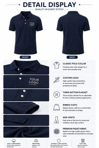Chemises polo d'équipe respirantes, anti-humidité, séchage rapide, haute qualité, logo personnalisé, uniformes d'entreprise brodés, OEM ODM - Product Image 3