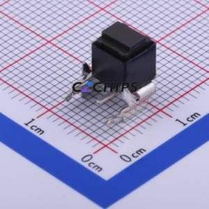 SKEGLBA010 Tactile Switch Through hole Component (THT) Switch Single Pole Single Throw Rectangle Button Right Angle Insert 5mA - Product Image 1