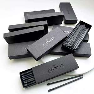 <span class=keywords><strong>Allumettes</strong></span> de sécurité personnalisées <span class=keywords><strong>en</strong></span> <span class=keywords><strong>bois</strong></span> noir à pointe noire pour usage hôtelier, bâtonnets longs, <span class=keywords><strong>en</strong></span> vrac, <span class=keywords><strong>en</strong></span> boîte noire, boîte d'<span class=keywords><strong>allumettes</strong></span> pour bougies - Product Image 3
