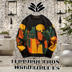 Mens Phụ Nữ Chống Nhăn Kéo Dệt Kim Áo Len Áo Thun Y2K Giáng Sinh Mùa Đông Jumper Đan Lông Cừu - Product Image 3