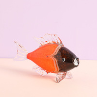 Murano Fisch Ornament Fisch Tierfiguren Glasiertes Glas TV-Schrank Dekoratives Geschenk Reichtum-Anziehen für die Inneneinrichtung
