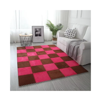 Dalles de moquette emboîtables 30x30cm style Tatami, en mousse courte et moelleuse, pour chambre d'enfant, tapis de sol carrés, tapis de golf et de prière pour la maison