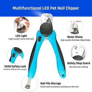 โรงงานผลิตกรรไกรตัดเล็บสัตว์เลี้ยงแบบ LED พร้อมโลโก้ตามสั่ง (OEM) ทำจากสแตนเลส สำหรับสุนัขพันธุ์ใหญ่และแมว อุปกรณ์กรูมมิ่ง - Product Image 4