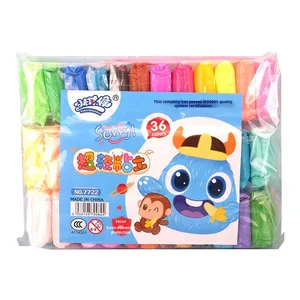 12/24/36 màu sắc siêu nhẹ đất sét đặt kháng khuẩn đóng gói trẻ em 'handmade DIY plasticine Đồ chơi bán buôn siêu nhẹ đất sét handmade - Product Image 1