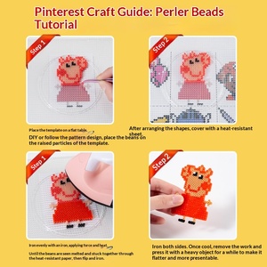 Lot de recharge de perles fusionnelles 304 multicolores de 2,6 mm, 1000 pièces, Perler Beads DIY en sachet - Product Image 2