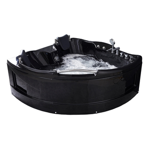 Venta negra <span class=keywords><strong>Precios</strong></span> de baño de vidrio interior moderno Esquina de masaje de spa Jacuzzier de acrílico multifuncional Bañera de <span class=keywords><strong>hidromasaje</strong></span> <span class=keywords><strong>Bañeras</strong></span> e hidromasajes - Product Image 1