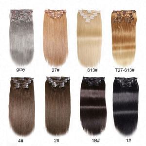 Extensions de cheveux à clipser en gros 4A 4B 4C, lisses et crépus, 100% vierges Remy brésiliennes, double trame machine, 100g - Product Image 6