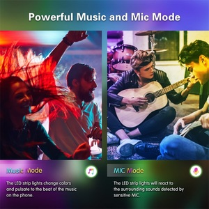 10m 32.8ft Giấc Mơ Màu rgbic thông minh <span class=keywords><strong>LED</strong></span> Strip ánh sáng cho phòng trang trí nội thất 5V <span class=keywords><strong>USB</strong></span> Bluetooth app điều khiển đồng bộ với âm nhạc <span class=keywords><strong>RGB</strong></span> <span class=keywords><strong>LED</strong></span> Strips - Product Image 3