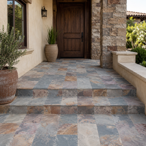 Tuile de pierre d'ardoise rouille naturelle cultivée Unionstone de haute qualité pour pavés extérieurs et piscines - Product Image 1