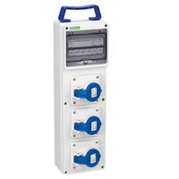 Boîte de jonction électrique combinée étanche pour chantier de construction portable, prise de distribution portable en plastique pour équipement électrique