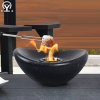 Brasero moderne miniature pour intérieur et extérieur, chauffe-ambiance au bioéthanol, foyer portable sans fumée, écologique, revêtement poudré pour patio