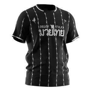 T-<span class=keywords><strong>shirt</strong></span> <span class=keywords><strong>Muay</strong></span> <span class=keywords><strong>Thai</strong></span> imprimé en treillis métallique de qualité supérieure T-<span class=keywords><strong>shirt</strong></span> d'entraînement de fitness tricoté respirant et à séchage rapide - Product Image 2