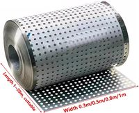 Tôles perforées en acier inoxydable 304, maille à trous de 8 mm pour panneaux décoratifs, grilles, balcon - Taille 1x1m (3,3xft)