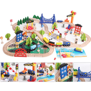 Kinderen Leren Kleine Houten Treinset Unisex Kinderbouwspeelgoed Montessori 3d Houten Trein Educatief Speelgoed Bouwset
