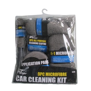 9 Cái/bộ Công Cụ Làm Sạch Xe Kit Công Cụ Rửa Miếng Bọt Biển + Găng Tay + Khăn + Bánh Xe Bàn Chải Chuyên Nghiệp Cửa Sổ Xe Chăm Sóc Công Cụ Làm Sạch Kit - Product Image 1