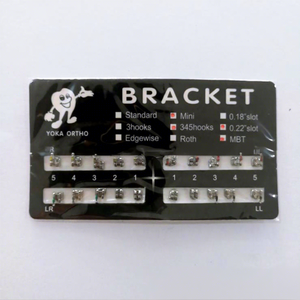 Supports orthodontiques métalliques Mbt Bracket Mini Straight Wire avec et sans crochets pour usage dentaire - Product Image 3