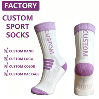 Chaussettes de sport personnalisées haut de gamme, chaussettes athlétiques anti-humidité, chaussettes de performance avec coussinets, fabricant