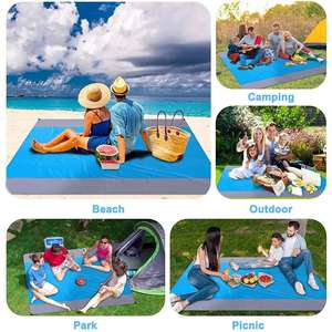 Manta de Playa Impermeable de Bolsillo 200x210cm, Alfombra de Picnic Antiarena para Camping al Aire Libre, Cobertor Plegable para Tienda de Campaña - Product Image 3