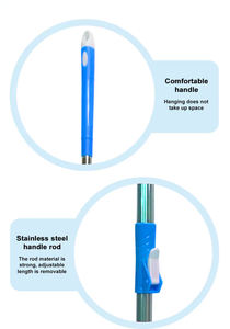 Ensemble Serpillière et <span class=keywords><strong>Seau</strong></span> Double 2-en-1 <span class=keywords><strong>Rotatif</strong></span> à 360° en Plastique Bleu Premium avec Essoreuse pour Serpillière Rotative - Product Image 5