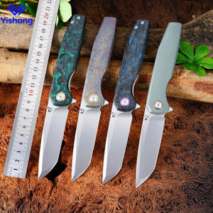 Couteau pliant tactique en alliage de titane/fibre de carbone VG-10 avec roulements à billes en céramique GT-T0071-<span class=keywords><strong>4</strong></span> - Product Image 1