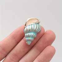 Broche vintage simple en strass, motif créature marine conque, accessoires pour femmes