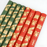 Kertas Pembungkus Natal Berkualitas Tinggi yang Dapat Disesuaikan dengan Desain Pohon, Salju, & Bunga, Kertas Kerajinan Cetak Digital