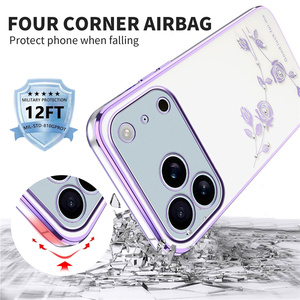 เคสโทรศัพท์แบบใส TPU นิ่มทนทานสวยงามสำหรับ iPhone 17/17 Pro/ 17 Air/17 Pro Max/ 16E/16/15 +/14 + ฝาครอบมือถือป้องกันการตกโครเมี่ยม - Product Image 6