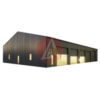 Kits de construction métalliques 6000 pieds carrés Structure en acier galvanisé Hangar industriel ouvert Construction Installation rapide Grands bâtiments préfabriqués