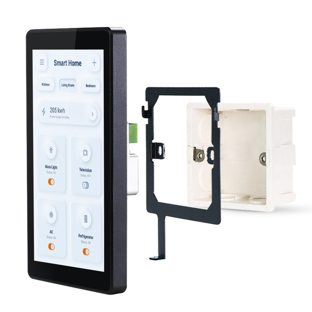 Apr. Hot 5.5'' Aluminum In-Wall Android All-in-One HVAC POE Touch Panel Monitor for Industrial Automation
