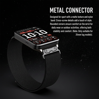 Bracelet de montre en nylon antibactérien 24 mm à dégagement rapide pour Garmin Venu-X1, bracelet de sport ultraléger