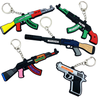Porte-clés pistolet miniature en PVC, modèle réaliste, accessoire de jeu, porte-clés format poche, accessoires de collection pour gamers
