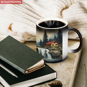 <b>Magic</b> Mug Frosted Black 11oz Ceramic Heat Sensitive Color Changing <b>Cup</b> - Product Image 3