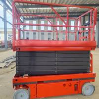 Bester Preis Elektrische 6m 8m 10m Hubarbeitsbühne Mobile Scherenhebebühne 320kg Tragfähigkeit Stahl für Lager
