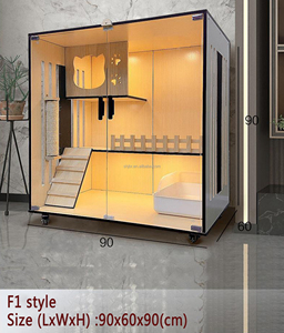 <span class=keywords><strong>Jaula</strong></span> para gatos de <span class=keywords><strong>madera</strong></span> maciza, gabinete para gatos de dos capas para interiores, nido para gatitos, casa de exhibición para mascotas, casa de pájaros de <span class=keywords><strong>madera</strong></span>, muestra de imagen - Product Image 3