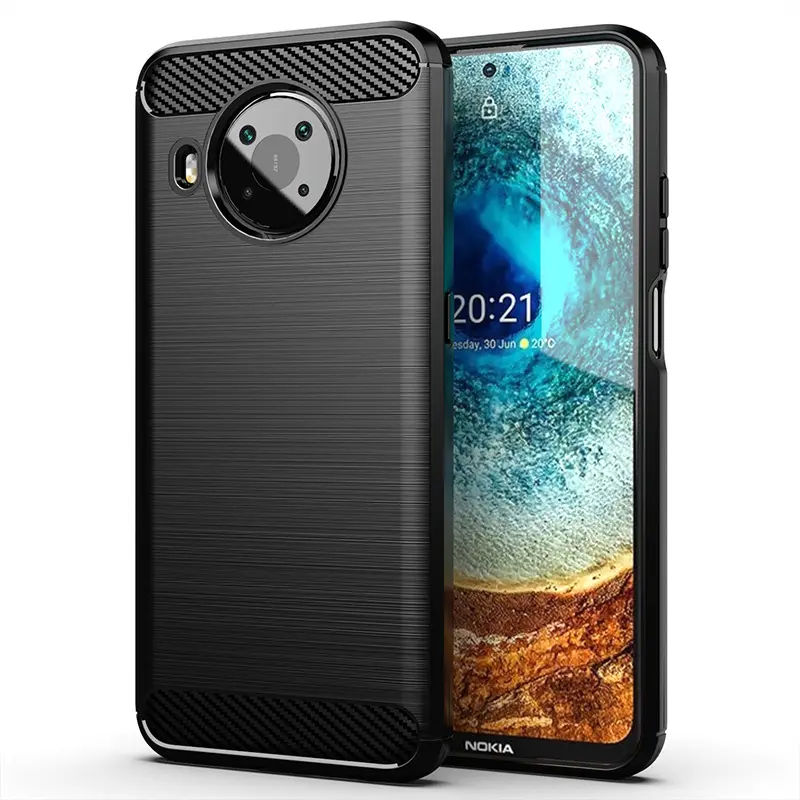 Hot Selling! New Arrival Cheap Price High Quality Carbon Fiber Pattern Brush TPU Phone Back Case Cover For Nokia X10 X20 G10 G20